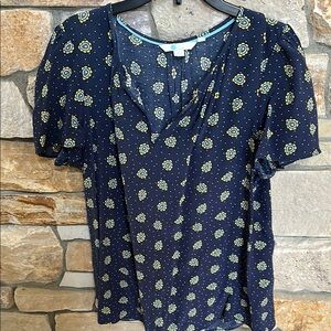 Boden Blue Puff Sleeve Blouse